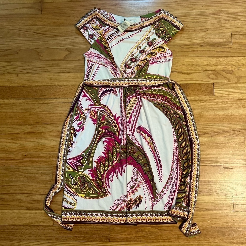 ECI New York Floral Midi Dress Size 6 Feminine Boho Romantic